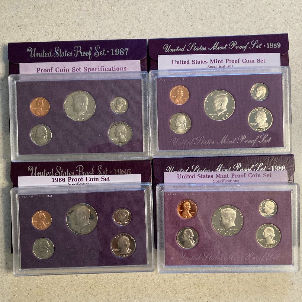 U.S. Mint Proof Sets 1980 Thru 1989  Lot of 10 - Picture 9 of 12